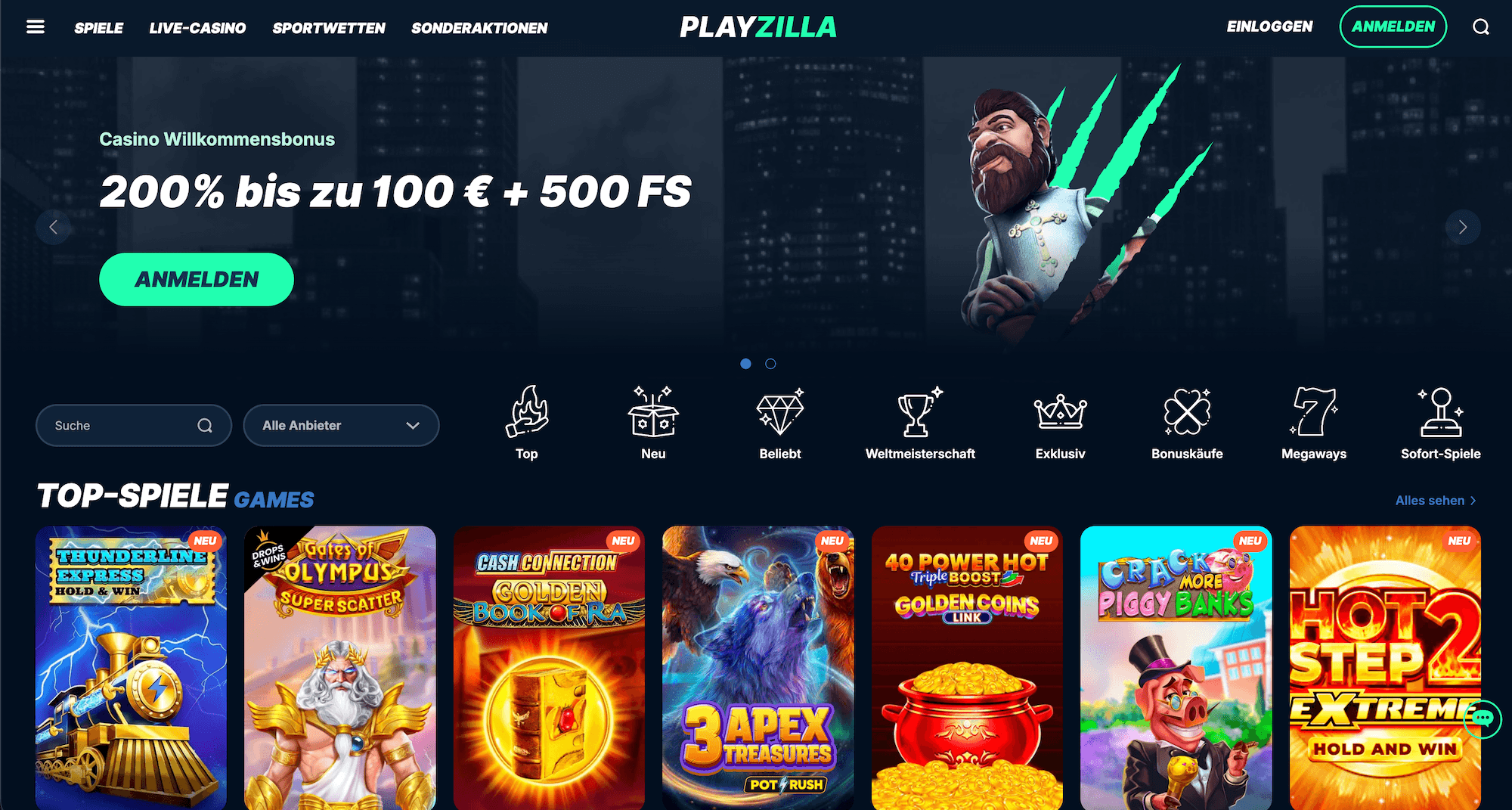Playzilla Startseite