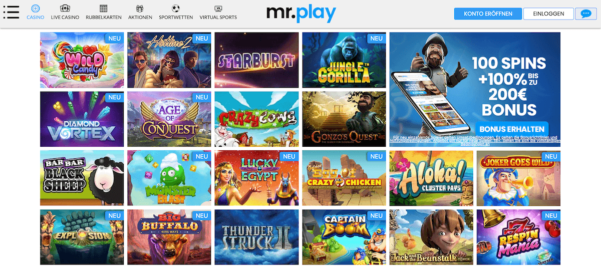 Spiele bei Mr. Play