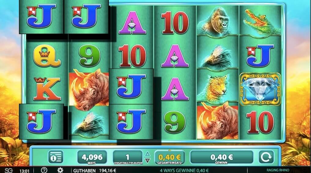 Raging Rhino Slot Win