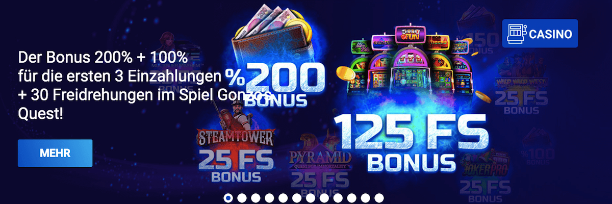 Slottica Willkommensbonus