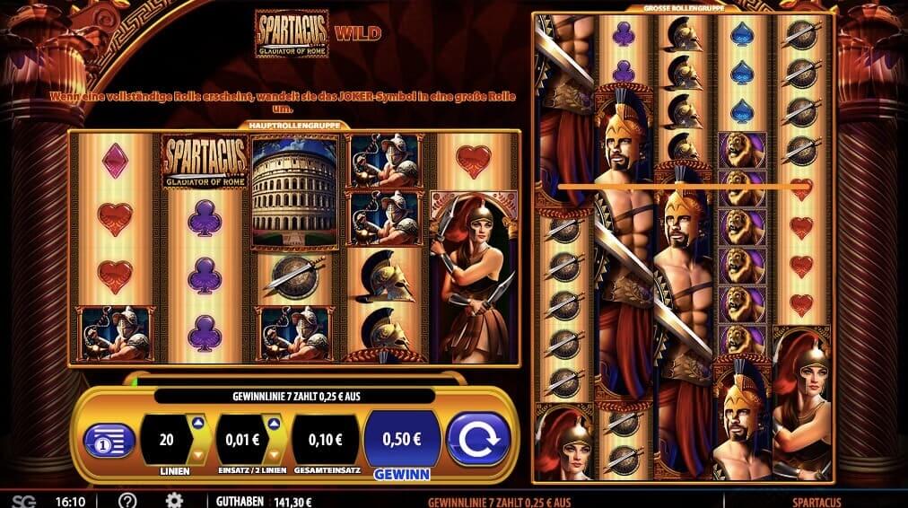 Spartacus Slot Win